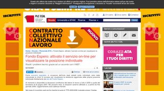 
                            6. Fondo Espero: attivato il servizio on-line per visualizzare la posizione ...