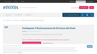 
                            3. Fondoposte: il fondo pensione di chi lavora alle Poste - Altroconsumo