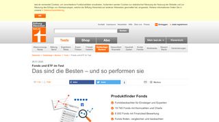 
                            2. Fonds und ETF im Test - Das sind die besten – und so performen sie ...