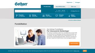 
                            7. FondsStation: Für interessierte Geldanleger | Gothaer