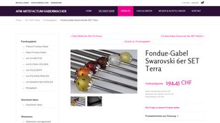 
                            9. Fonduegabeln : Fondue-Gabel Swarovski 6er SET Terra