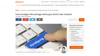 
                            9. Fonic kündigen: Mit sofortiger Wirkung in Schrift- oder Textform