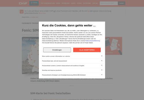 
                            5. Fonic: SIM-Karte freischalten - so geht's - CHIP