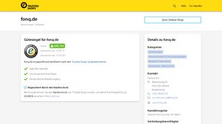 
                            6. fonq.de – zertifiziert durch Trusted Shops