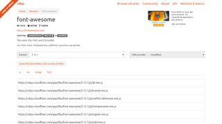 
                            5. font-awesome - cdnjs.com - The best FOSS CDN for web related ...