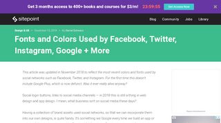 
                            13. Fonts and Colors Used by Facebook, Twitter, Instagram, Google + ...