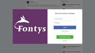 
                            8. Fontys - IT-Storing: er zijn problemen met het bereiken... | Facebook