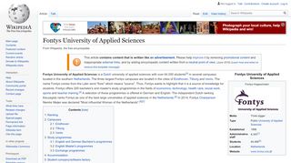 
                            9. Fontys University of Applied Sciences - Wikipedia