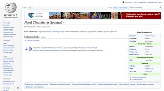 
                            7. Food Chemistry (journal) - Wikipedia