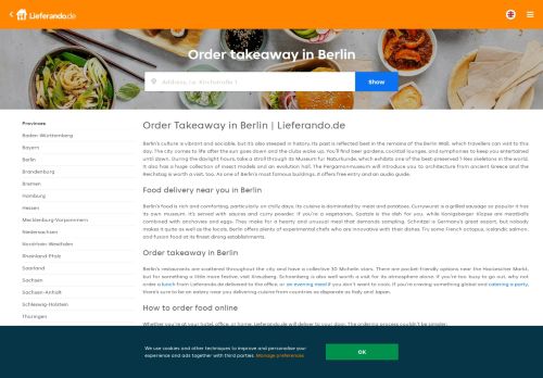 
                            9. Food delivery in Berlin from the best restaurants | foodora