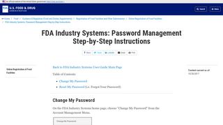 
                            7. Food Facility Registration > FDA Industry Systems: Password ...