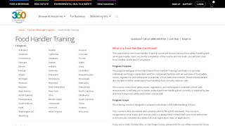 
                            3. Food Handler Training Certification - All States | 360training.com