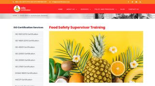 
                            8. Food Safety Supervisor Training and Certification in India