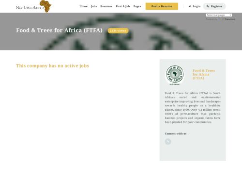 
                            12. Food & Trees for Africa (FTFA) Jobs in Africa, February, ...