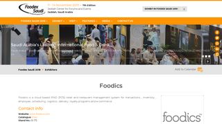 
                            7. Foodics - Foodex Saudi 2019 (11 - 14 November 2019, ...