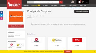 
                            11. Foodpanda Coupons | ₹100 Off on ₹300 | February 2019