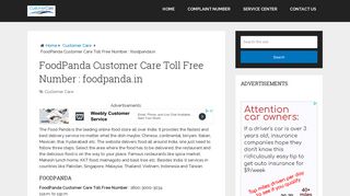 
                            9. FoodPanda Customer Care Toll Free Number : foodpanda.in ...