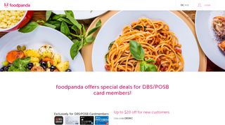 
                            2. foodpanda offers special deals for DBS cardholders! | foodpanda