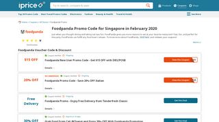 
                            8. Foodpanda Promo Code Singapore, February 2019 Vouchers