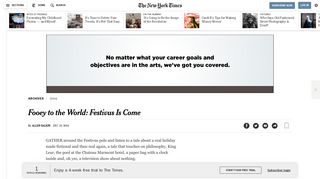 
                            8. Fooey to the World: Festivus Is Come - The New York Times