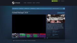 
                            9. Football Manager 2019 on Steam