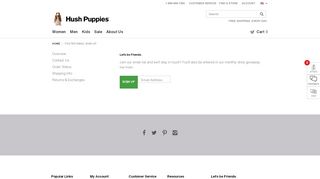
                            9. Footer Email Sign Up | Hush Puppies