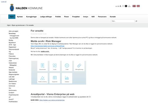 
                            6. For ansatte - Halden Kommune