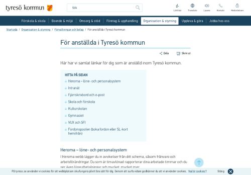 
                            4. För anställda i Tyresö kommun - Tyresö kommun