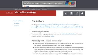 
                            11. For Authors | Mucosal Immunology - Nature