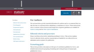 
                            4. For Authors | Nature