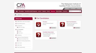 
                            3. For Candidates - MICPA