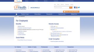 
                            12. For Employees » Home | UF Health Jacksonville | University of Florida ...