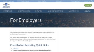 
                            10. For Employers | IAMNPF Home - IAM National Pension