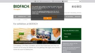 
                            2. For exhibitors | BIOFACH