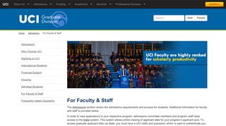 
                            9. For Faculty & Staff | Graduate Division | UCI