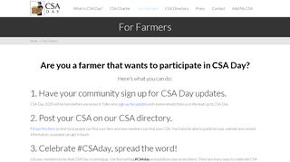
                            3. For Farmers | CSA Sign up Day