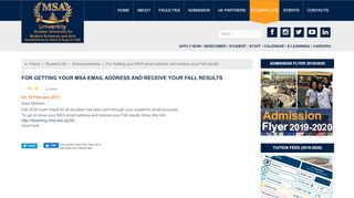 
                            4. For Getting your MSA email address and receive your Fall ...