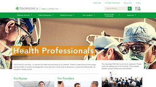 
                            9. For Health Professionals - ProMedica