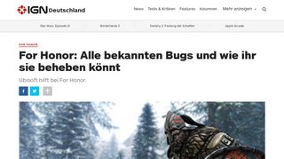 
                            11. For Honor: Alle bekannten Bugs und wie ihr sie beheben könnt