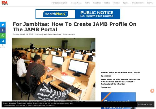
                            7. For Jambites: How To Create JAMB Profile On The JAMB Portal | P.M. ...