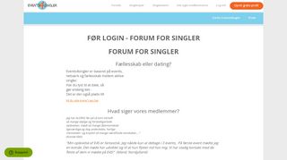 
                            3. Før login - Forum for singler - Events4Singler