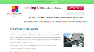 
                            8. For Orthodontists: Provider Login | Smiles Change Lives