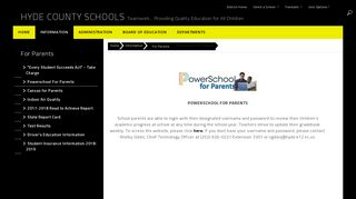 
                            10. For Parents / Powerschool For Parents - Hyde County Schools