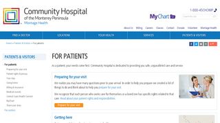 
                            7. For Patients | Patients & Visitors - Community Hospital of the Monterey ...