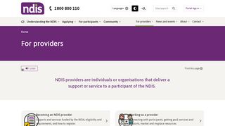 
                            2. For providers | NDIS