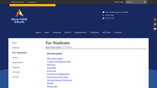 
                            4. For Students - Akron Public Schools