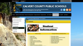
                            10. For Students - Calvert County Public Schools
