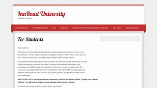 
                            5. For Students - InnRoad University