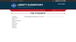 
                            8. For Students - Liberty Elementary School District