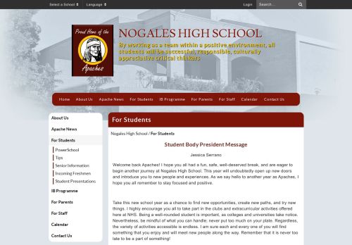 
                            2. For Students - Nogales High School